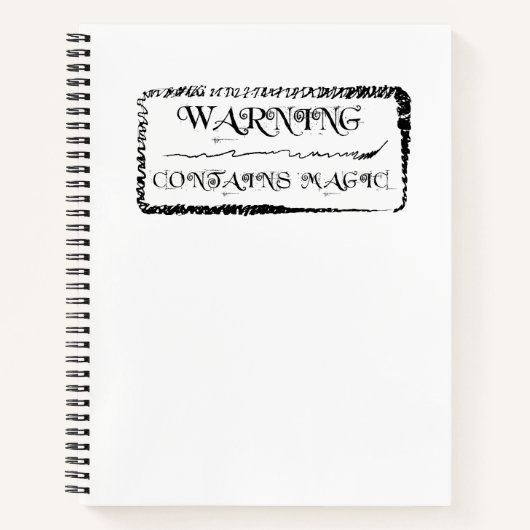 Waarschuwing: bevat magie notitieboek (Voorkant)