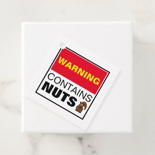 WAARSCHUWING bevat noten Bedankjes Labels (In situ)