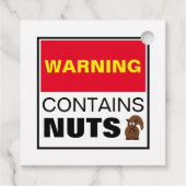 WAARSCHUWING bevat noten Bedankjes Labels (Achterkant)