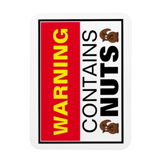 WAARSCHUWING bevat noten Magneet (Verticaal)