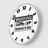 Waarschuwing Beveiligingscamera in gebruik Klok (Hoek)