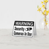 Waarschuwing Beveiligingscamera in gebruik Notitie Kaart (Gele Bloem)