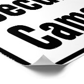 Waarschuwing Beveiligingscamera in gebruik Poster (Hoek)