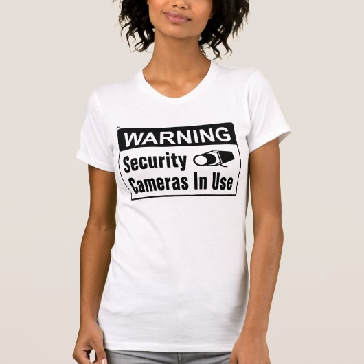 Waarschuwing Beveiligingscamera in gebruik Vrouwen T-shirt (Voorkant)