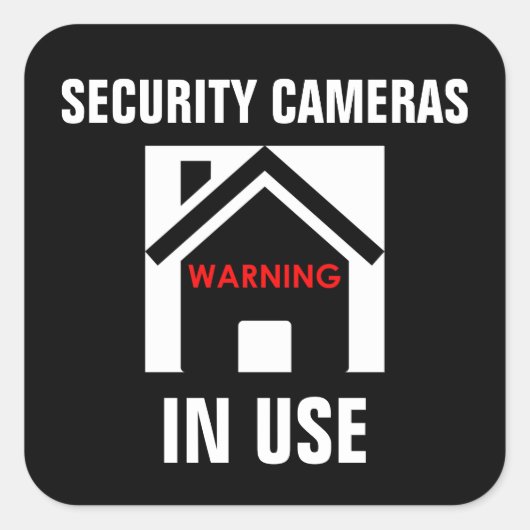 WAARSCHUWING BEWAKINGSCAMERA'S IN GEBRUIK STICKER (Voorkant)
