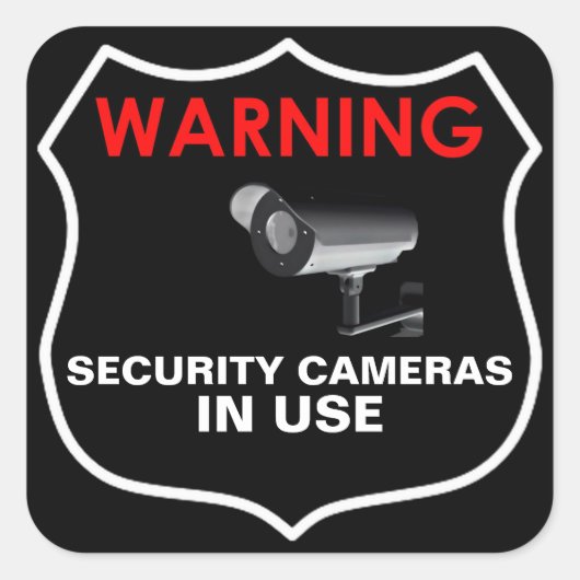 WAARSCHUWING BEWAKINGSCAMERA'S IN GEBRUIK STICKER (Voorkant)