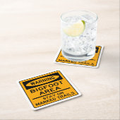 Waarschuwing, Bigfoot Area, blijf op gemarkeerde t Kartonnen Onderzetters (Insitu)