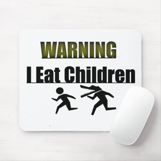 WAARSCHUWING bij het eten van kinderen Muismat (Met muis)