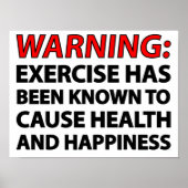 Waarschuwing: bij oefeningen is bekend dat ze de g poster (Voorkant)