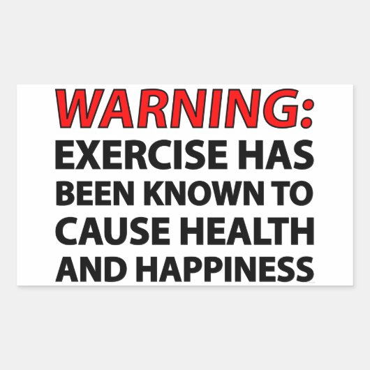 Waarschuwing: bij oefeningen is bekend dat ze de g rechthoekige sticker (Voorkant)