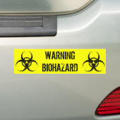 Waarschuwing Biohazard Bumpersticker (Op auto)