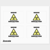 Waarschuwing! Biohazard Inside (Signage Humor) Rechthoekige Sticker (Vel)