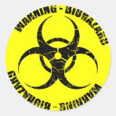 Waarschuwing Biohazard Sticker (Voorkant)