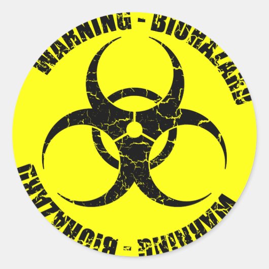 Waarschuwing Biohazard Sticker (Voorkant)