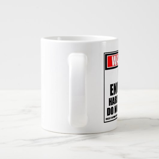 Waarschuwing Bioingenieur hard op het werk stoort  Grote Koffiekop (Achterkant)