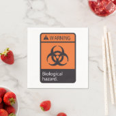 Waarschuwing Biological Hazard Paper Napkins Servet (Insitu)
