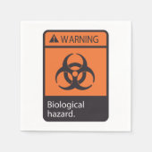 Waarschuwing Biological Hazard Paper Napkins Servet (Voorkant)
