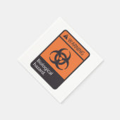 Waarschuwing Biological Hazard Paper Napkins Servet (Hoek)