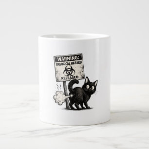 Waarschuwing Biologisch Gevaar Vrijgelaten Grappig Grote Koffiekop