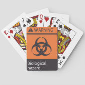 Waarschuwing Biologische risicoplekkaarten Pokerkaarten (Achterkant)