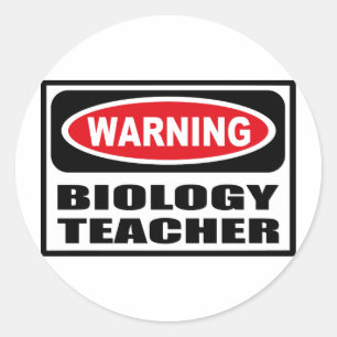 Waarschuwing BIOLOGY TEACHER Sticker