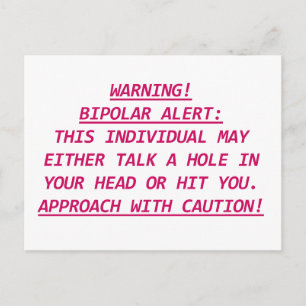 WAARSCHUWING-BIPOLAR ALERT3 BRIEFKAART