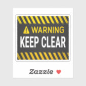 Waarschuwing Blijf Vrij Sticker (Vel)