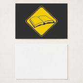 Waarschuwing: Boeken vooruit! Visitekaartjes (Voorkant /achterkant)