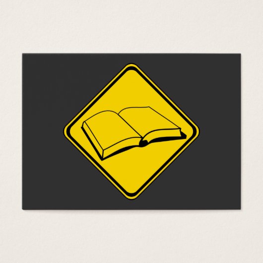 Waarschuwing: Boeken vooruit! Visitekaartjes (Voorkant)