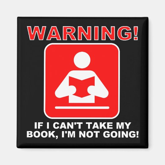 Waarschuwing Boekomslag Funny Fridge Magnet (Voorkant)