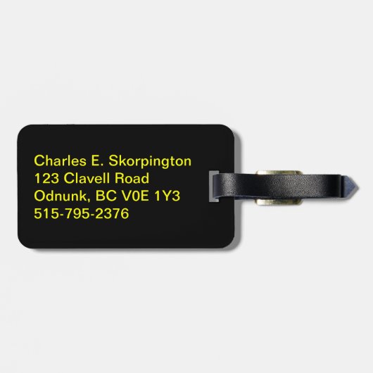 Waarschuwing: Bogon Flux Bagagelabel (Achterkant horizontaal)