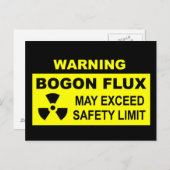 Waarschuwing: Bogon Flux Briefkaart (Voorkant / Achterkant)