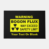 Waarschuwing: Bogon Flux Deurmat (Voorkant)
