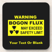 Waarschuwing: Bogon Flux Drankjes Onderzetter (Voorkant)