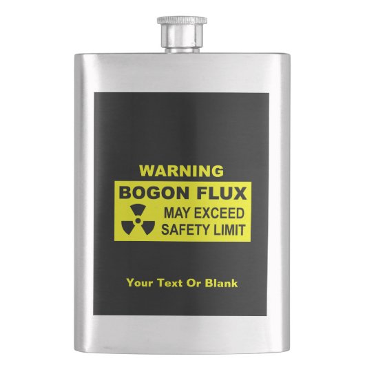 Waarschuwing: Bogon Flux Heupfles (Voorkant)