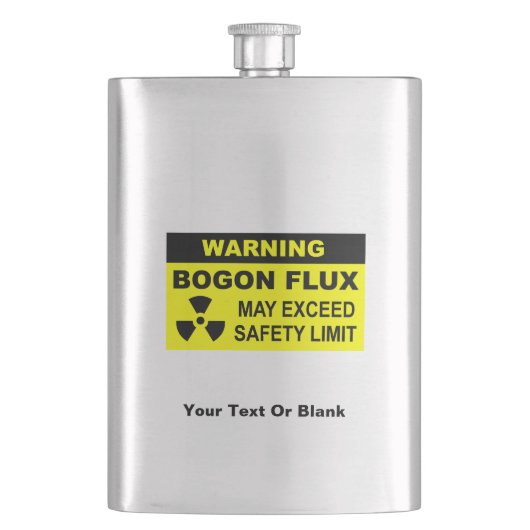 Waarschuwing: Bogon Flux Heupfles (Voorkant)