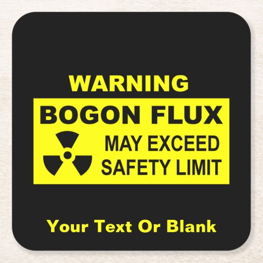 Waarschuwing: Bogon Flux Kartonnen Onderzetters (Voorkant)
