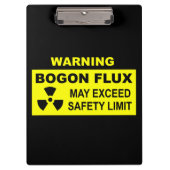 Waarschuwing: Bogon Flux Klembord (Voorkant)