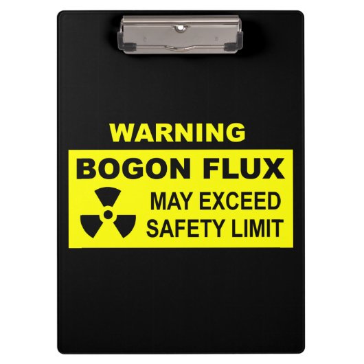 Waarschuwing: Bogon Flux Klembord (Voorkant)