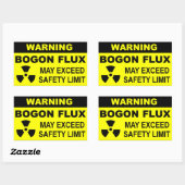 Waarschuwing: Bogon Flux Rechthoekige Sticker (Vel)