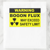 Waarschuwing: Bogon Flux Rechthoekige Sticker (Tas)