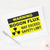 Waarschuwing: Bogon Flux Rechthoekige Sticker (Envelop)