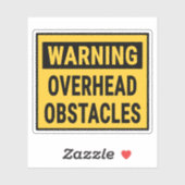 Waarschuwing Bovengrondse Obstakels  Sticker (Vel)