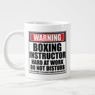Waarschuwing Boxinstructeur hard op het werk Grote Koffiekop