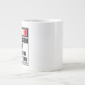 Waarschuwing brandafdeling Hoofd hard werken Grote Koffiekop (Voorkant)