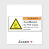 Waarschuwing/brandgevaar Sticker (Vel)