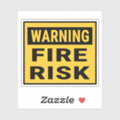 Waarschuwing Brandgevaar Sticker (Vel)