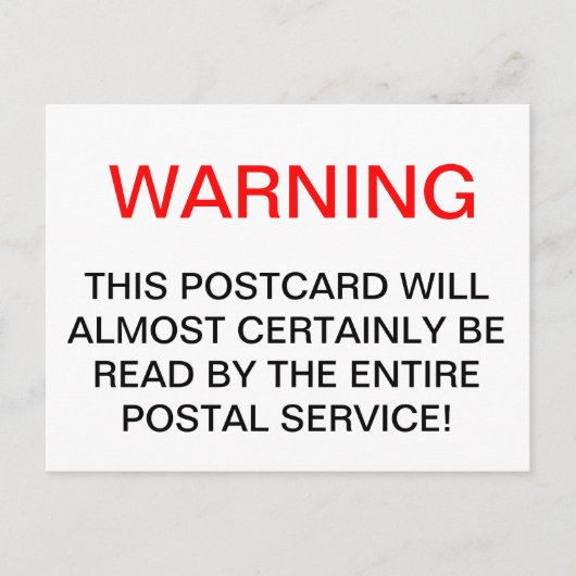 WAARSCHUWING BRIEFKAART (Voorkant)