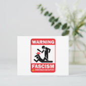 Waarschuwing! Briefkaart in facisme (Staand voorkant)