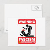 Waarschuwing! Briefkaart in facisme (Voorkant / Achterkant)